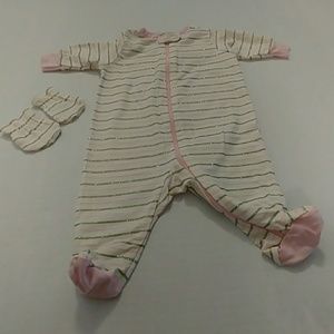 Gerber Metallic Striped Newborn Outfit Set